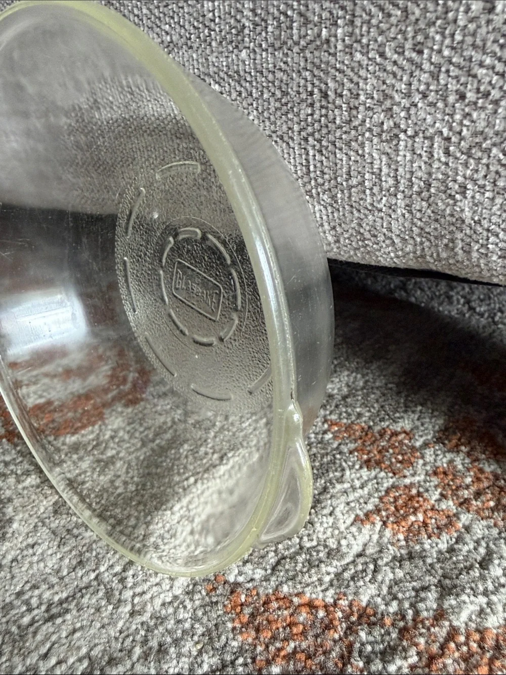 Vintage Glasbake 218 Etched 6-Inch Clear Round Casserole Dish (No Lid)